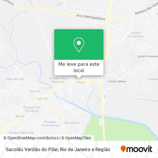 Sacolão Verdão do Pilar mapa