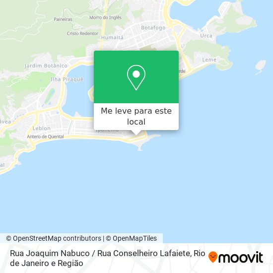 Rua Joaquim Nabuco / Rua Conselheiro Lafaiete mapa