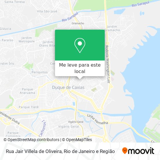 Rua Jair Villela de Oliveira mapa