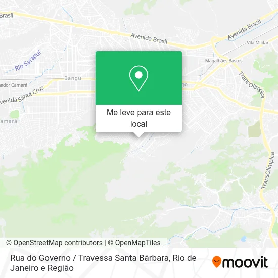 Rua do Governo / Travessa Santa Bárbara mapa