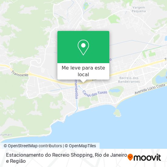 Estacionamento do Recreio Shopping mapa