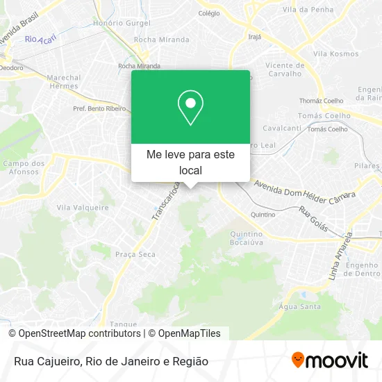 Rua Cajueiro mapa