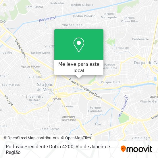 Rodovia Presidente Dutra 4200 mapa