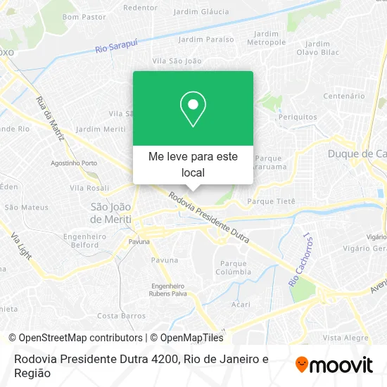 Rodovia Presidente Dutra 4200 mapa