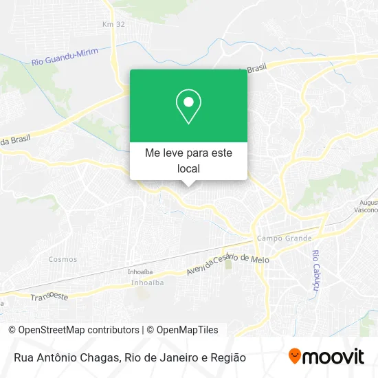 Rua Antônio Chagas mapa
