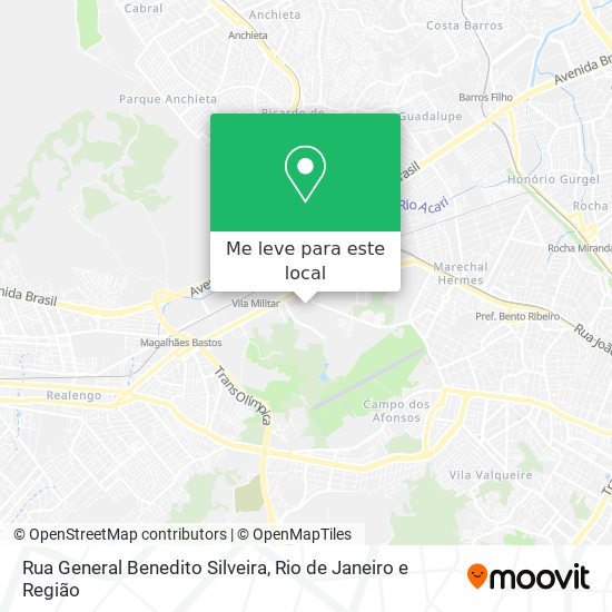 Rua General Benedito Silveira mapa