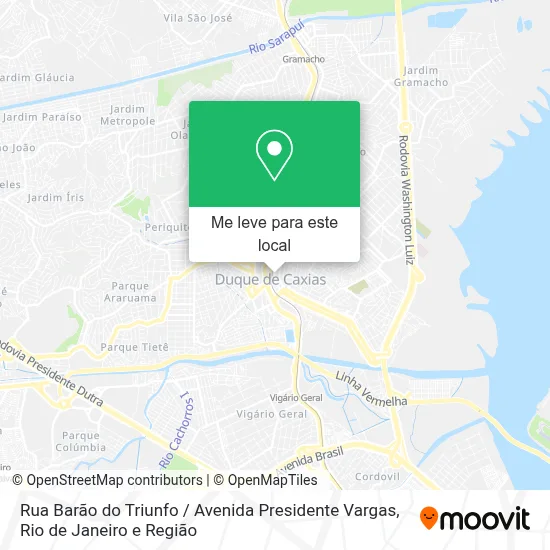 Rua Barão do Triunfo / Avenida Presidente Vargas mapa