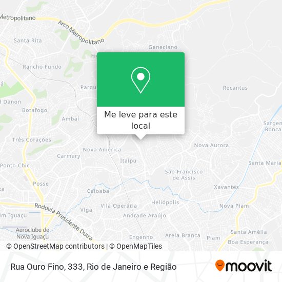 Rua Ouro Fino, 333 mapa