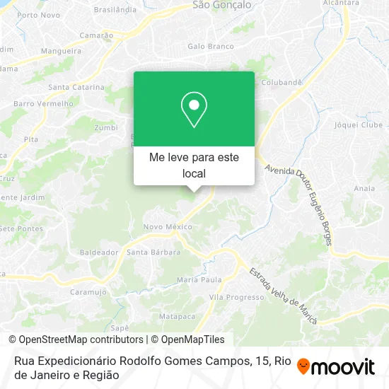 Rua Expedicionário Rodolfo Gomes Campos, 15 mapa