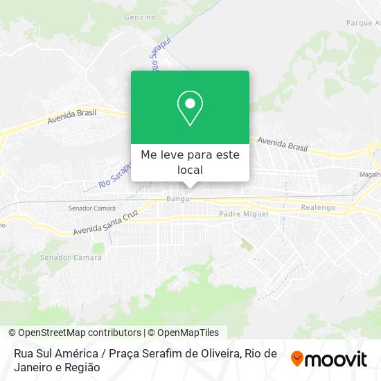Rua Sul América / Praça Serafim de Oliveira mapa