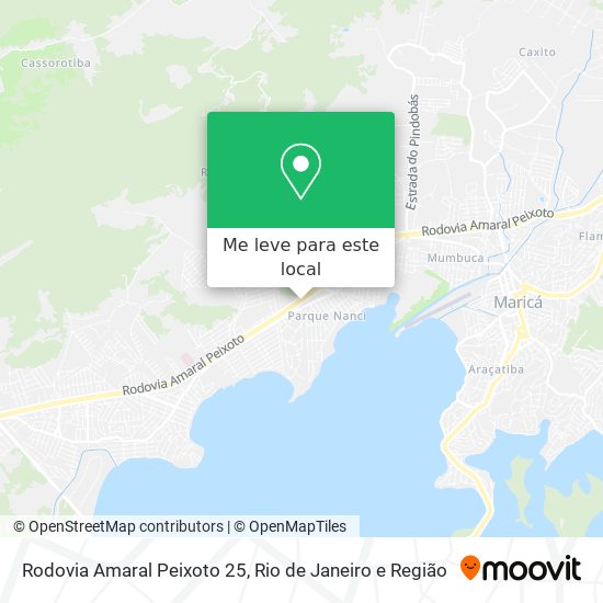 Rodovia Amaral Peixoto 25 mapa