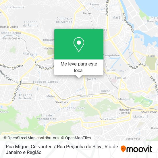 Rua Miguel Cervantes / Rua Peçanha da Silva mapa