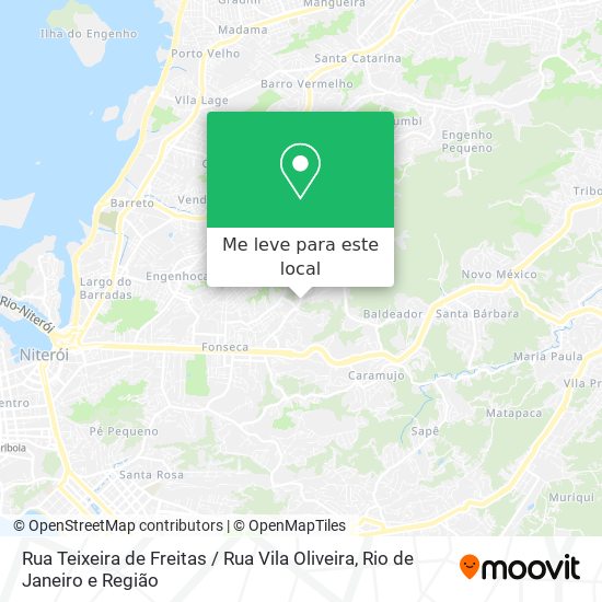 Rua Teixeira de Freitas / Rua Vila Oliveira mapa