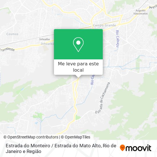 Estrada do Monteiro / Estrada do Mato Alto mapa