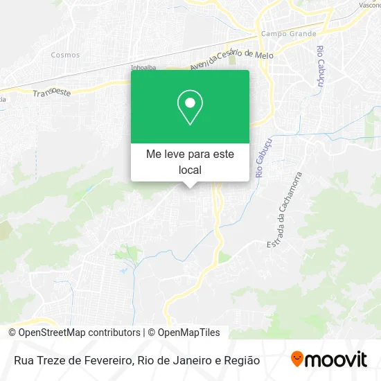 Rua Treze de Fevereiro mapa