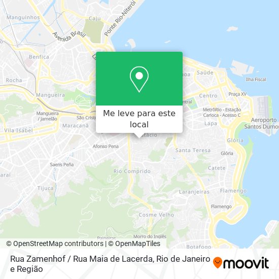 Rua Zamenhof / Rua Maia de Lacerda mapa