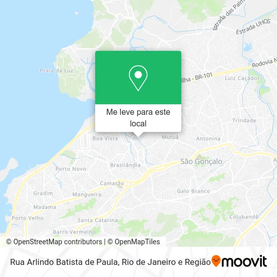 Rua Arlindo Batista de Paula mapa