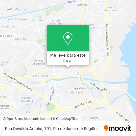 Rua Osvaldo Aranha, 101 mapa