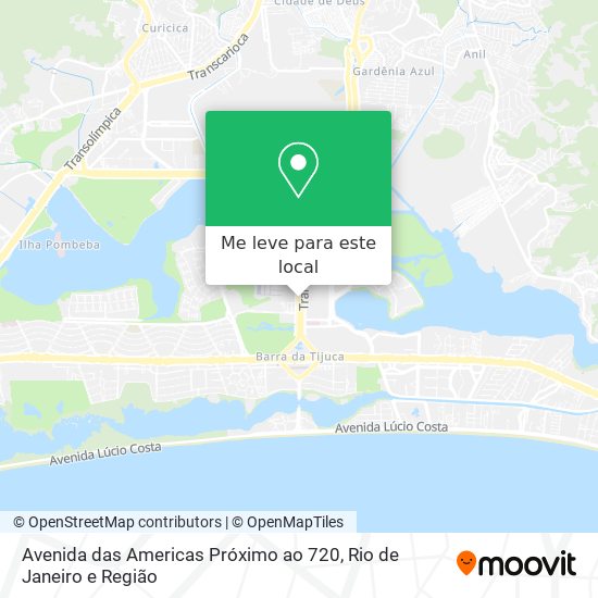 Avenida das Americas Próximo ao 720 mapa