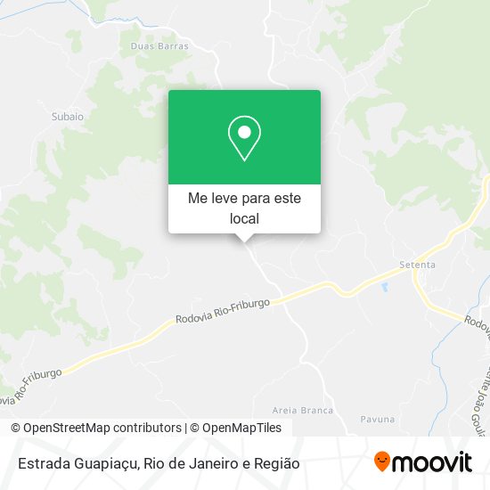 Estrada Guapiaçu mapa