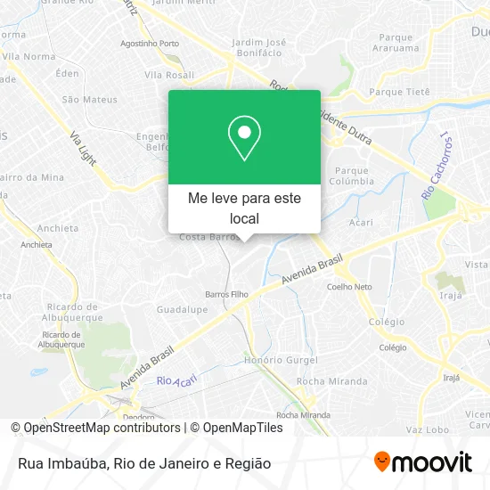 Rua Imbaúba mapa