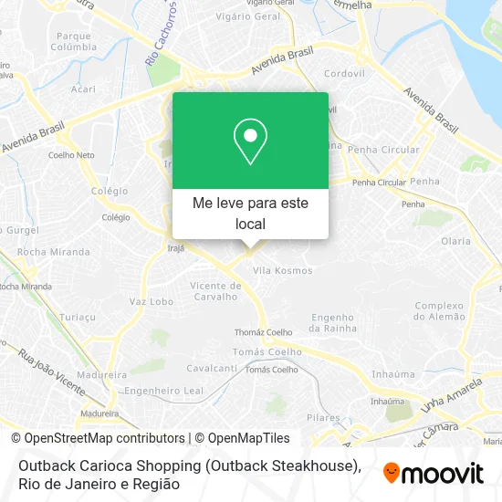 Outback Carioca Shopping (Outback Steakhouse) mapa