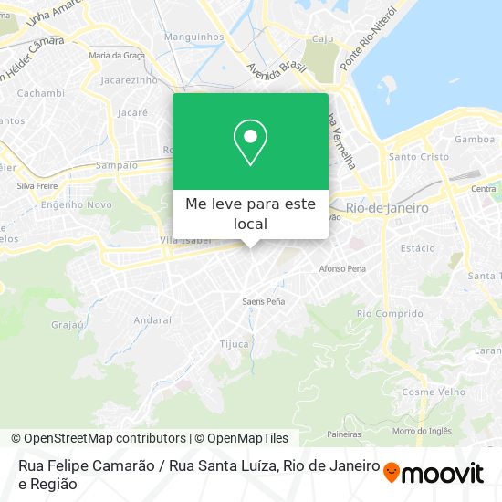 Rua Felipe Camarão / Rua Santa Luíza mapa