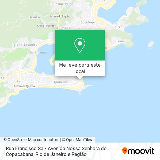 Rua Francisco Sá / Avenida Nossa Senhora de Copacabana mapa