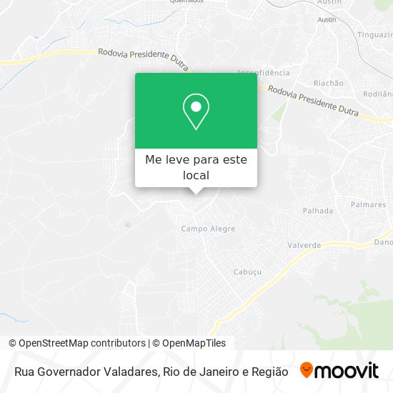 Rua Governador Valadares mapa