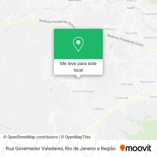 Rua Governador Valadares mapa