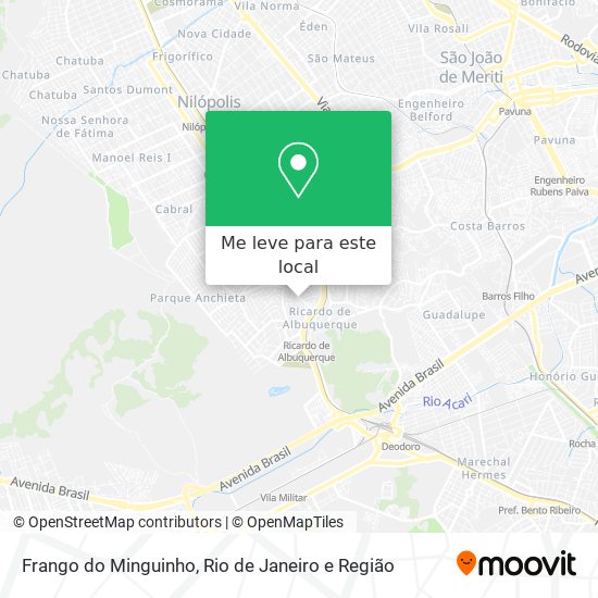 Frango do Minguinho mapa