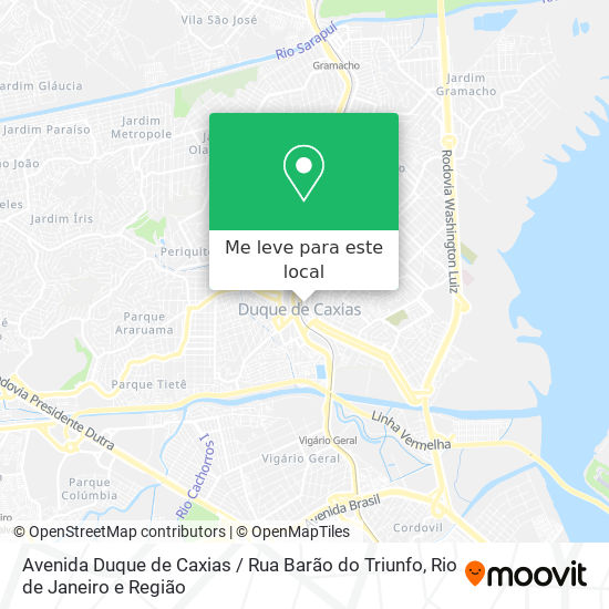 Avenida Duque de Caxias / Rua Barão do Triunfo mapa