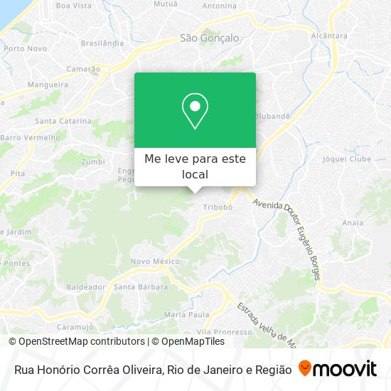 Rua Honório Corrêa Oliveira mapa