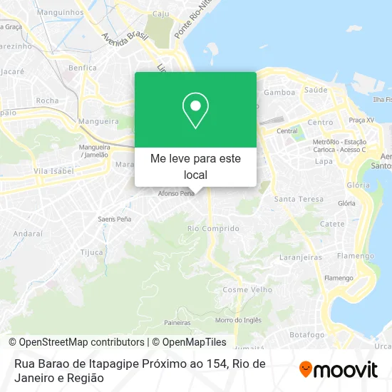 Rua Barao de Itapagipe Próximo ao 154 mapa