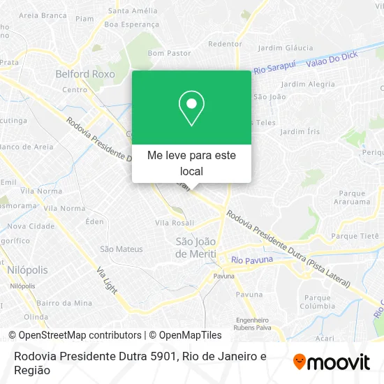 Rodovia Presidente Dutra 5901 mapa
