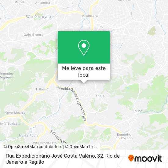 Rua Expedicionário José Costa Valério, 32 mapa