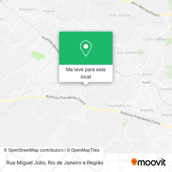 Rua Miguel Júlio mapa