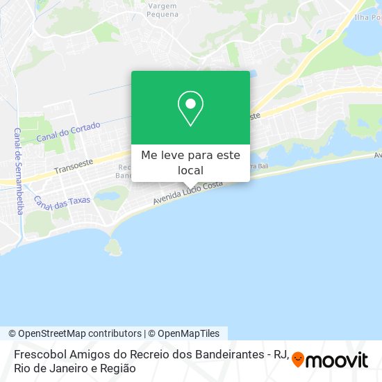 Frescobol Amigos do Recreio dos Bandeirantes - RJ mapa