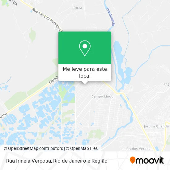 Rua Irinéia Verçosa mapa