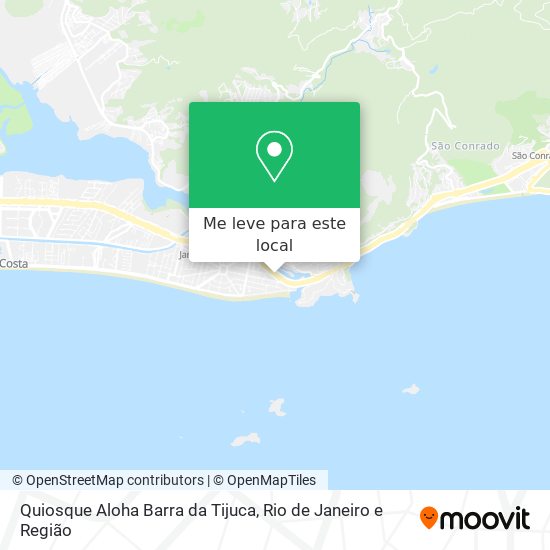 Quiosque Aloha Barra da Tijuca mapa