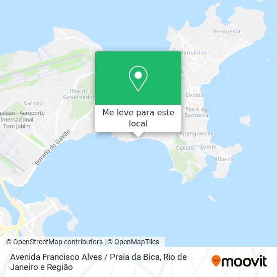 Avenida Francisco Alves / Praia da Bica mapa