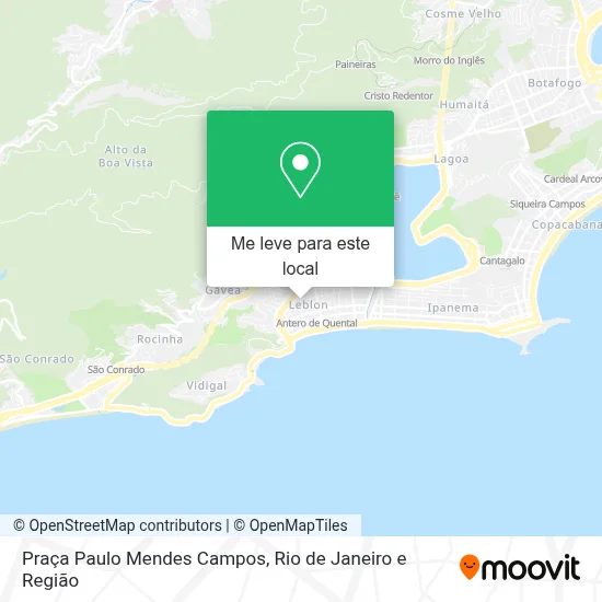 Praça Paulo Mendes Campos mapa