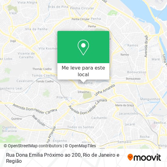 Rua Dona Emilia Próximo ao 200 mapa
