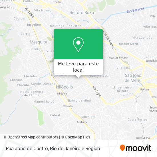 Rua João de Castro mapa