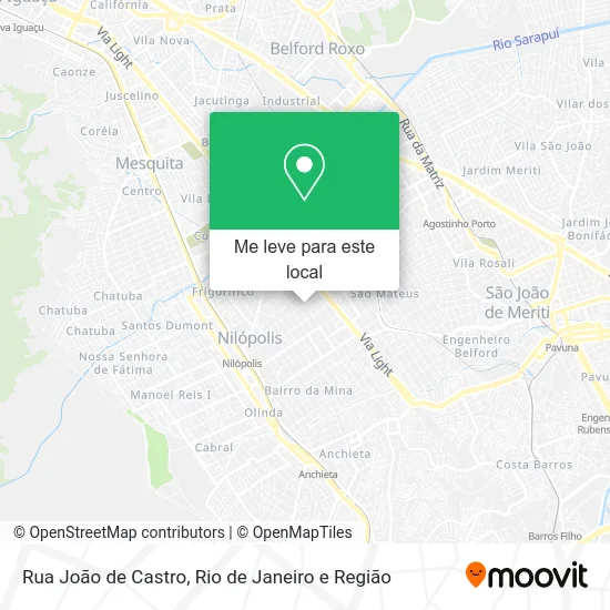 Rua João de Castro mapa