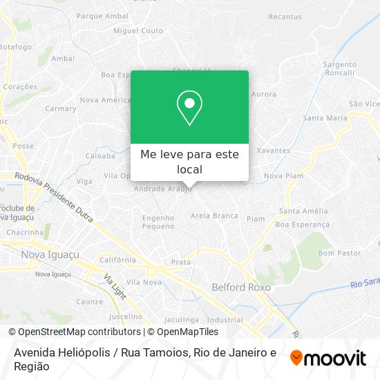 Avenida Heliópolis / Rua Tamoios mapa