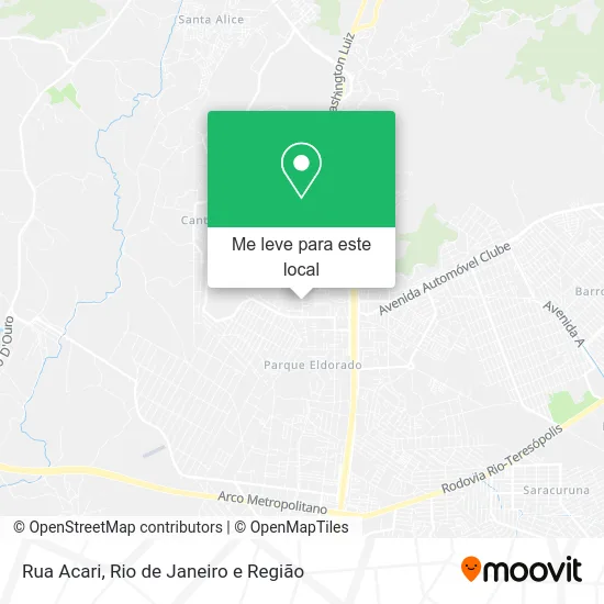 Rua Acari mapa