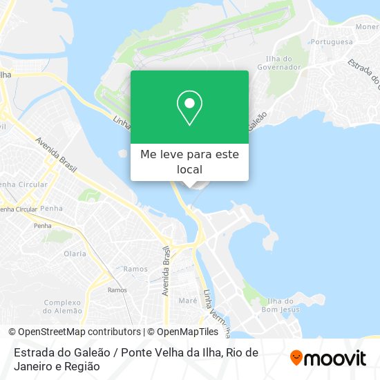 Estrada do Galeão / Ponte Velha da Ilha mapa