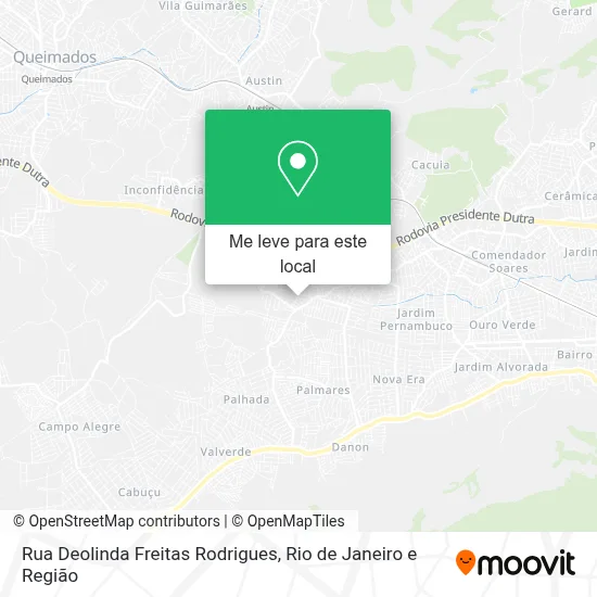 Rua Deolinda Freitas Rodrigues mapa