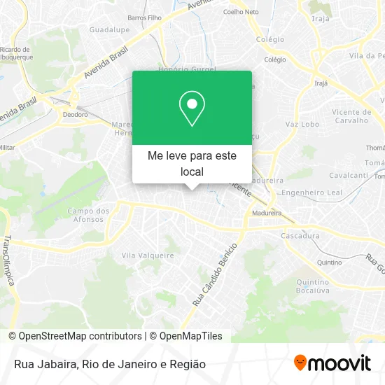Rua Jabaira mapa